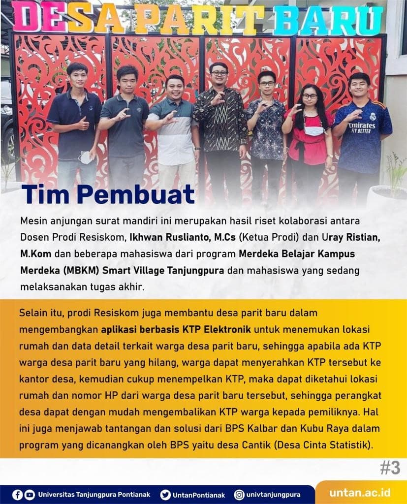 Inovasi ATM Surat dan Aplikasi Berbasis KTP Elektronik Menuju Desa Digital