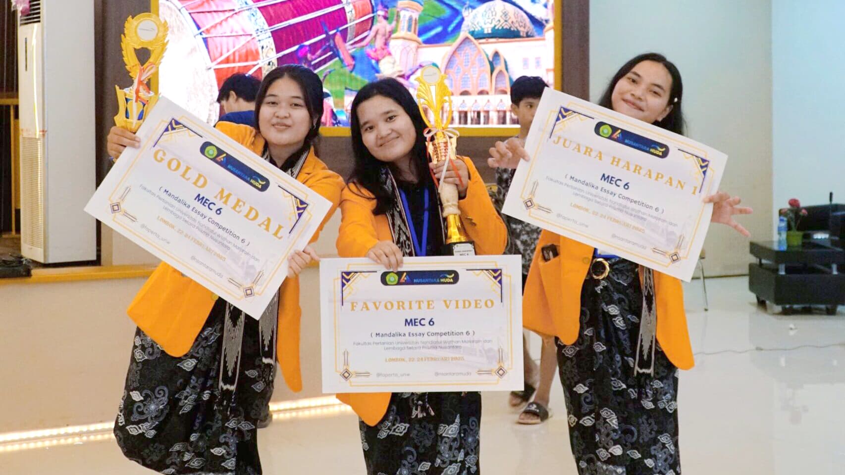 Mahasiswa UNJA Berhasil Raih Gold Medal Dalam Lomba Mandalika Essay Competition, Lombok