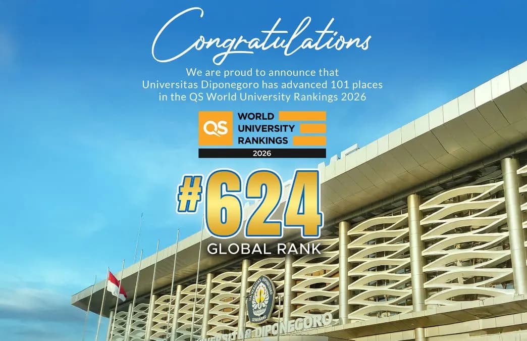 Melompat 101 Peringkat di QS WUR 2026: UNDIP Konsisten Menuju Kelas Dunia