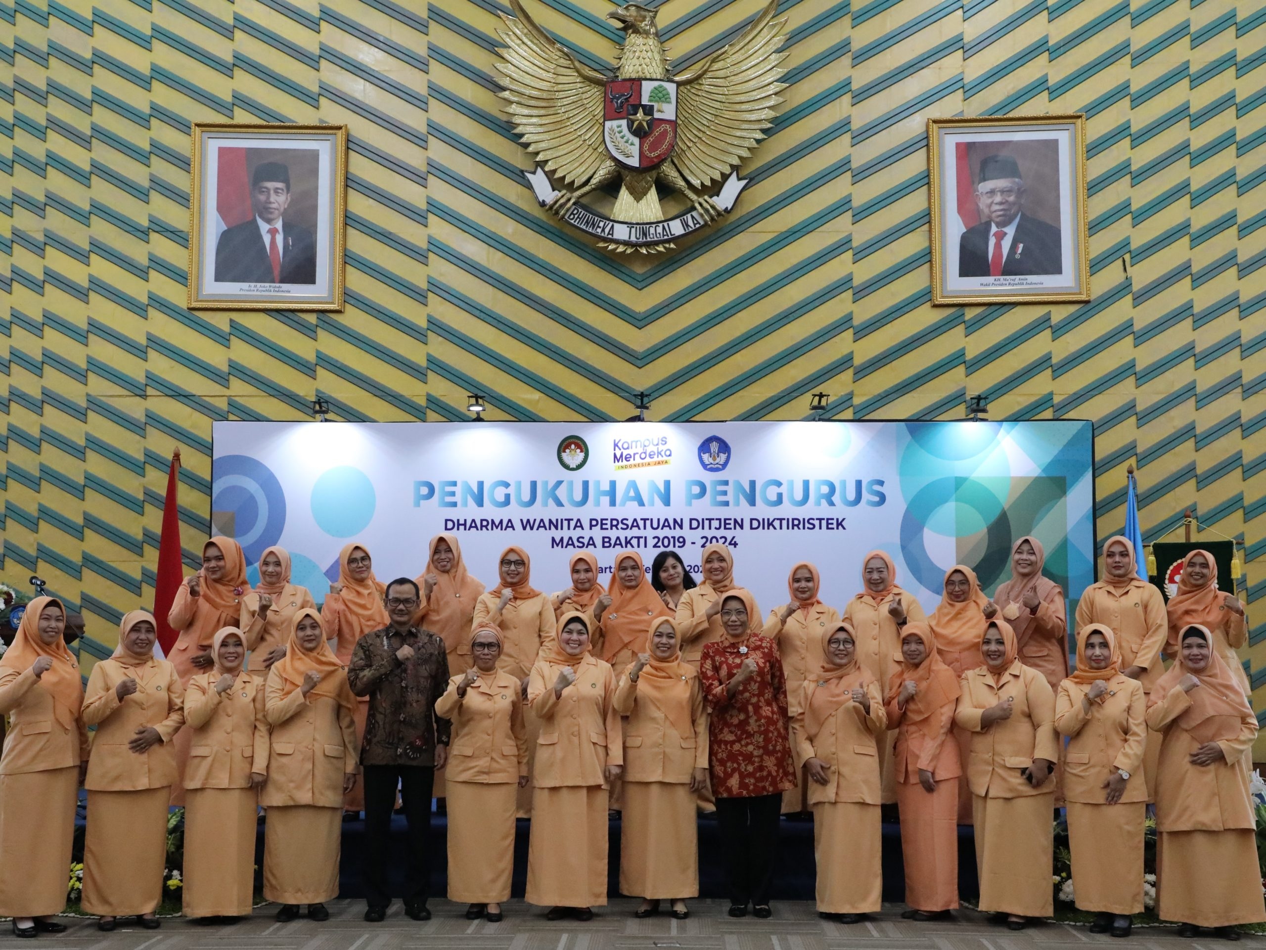 Pengukuhan Pengurus Dharma Wanita Persatuan Ditjen Diktiristek Masa Bakti 2019-2024
