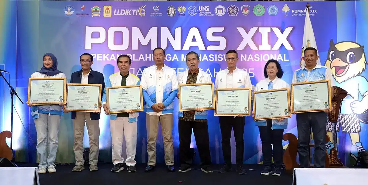 Wamen Diktisaintek Resmi Menutup POMNAS XIX 2025 di Stadium Basket UNDIP