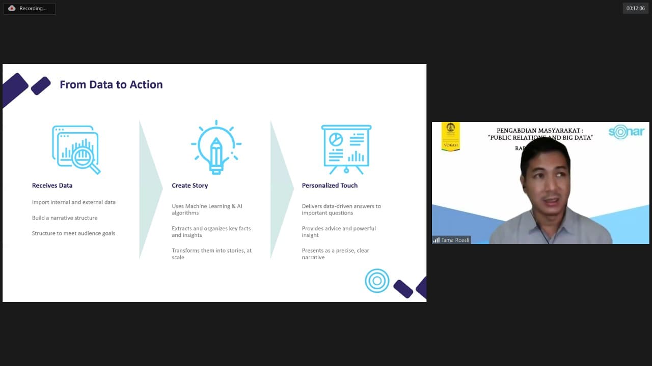 VOKASI UI & SONAR PLATFORM CIPTAKAN PEMBELAJARAN HUMAS BERBASIS BIG DATA